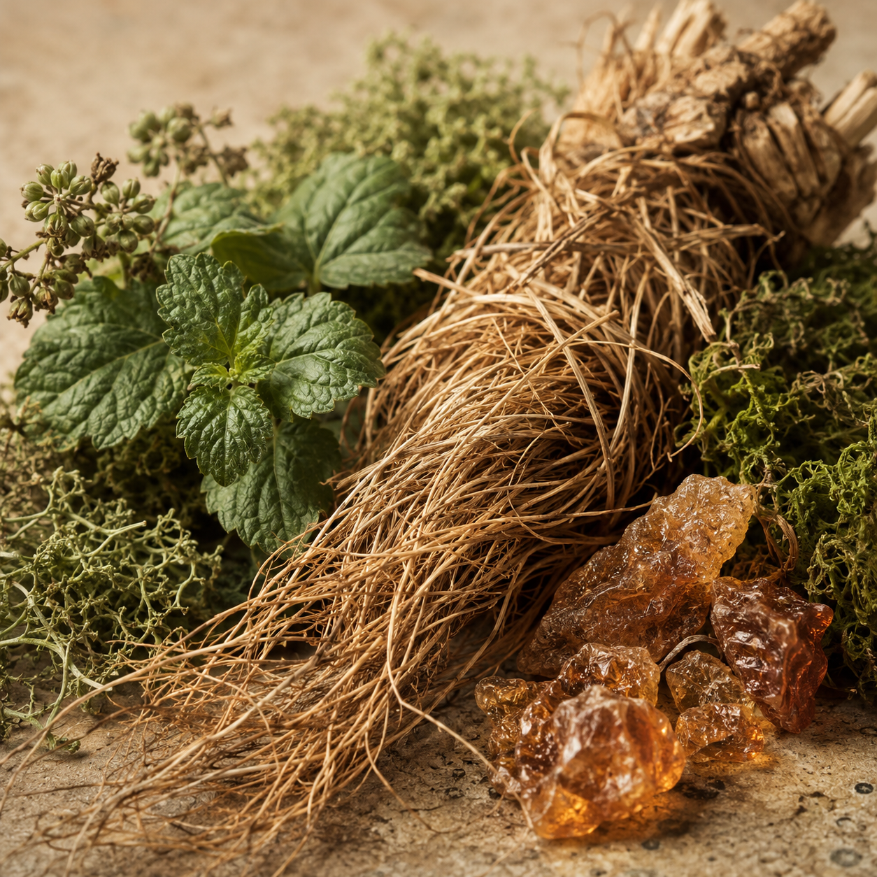 Fondo de vetiver, pachulí, ámbar y musgo